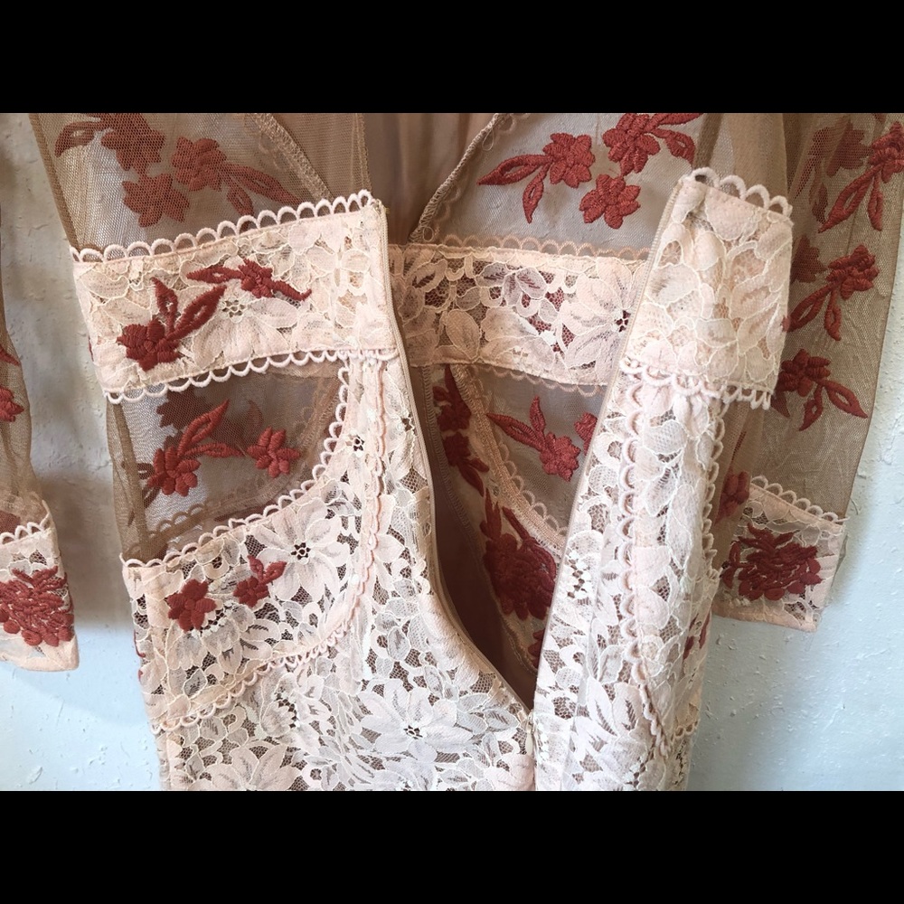 For Love and Lemons Mallorca Tulle Lace Mini Dress XS & S EUC - Picture 13 of 15